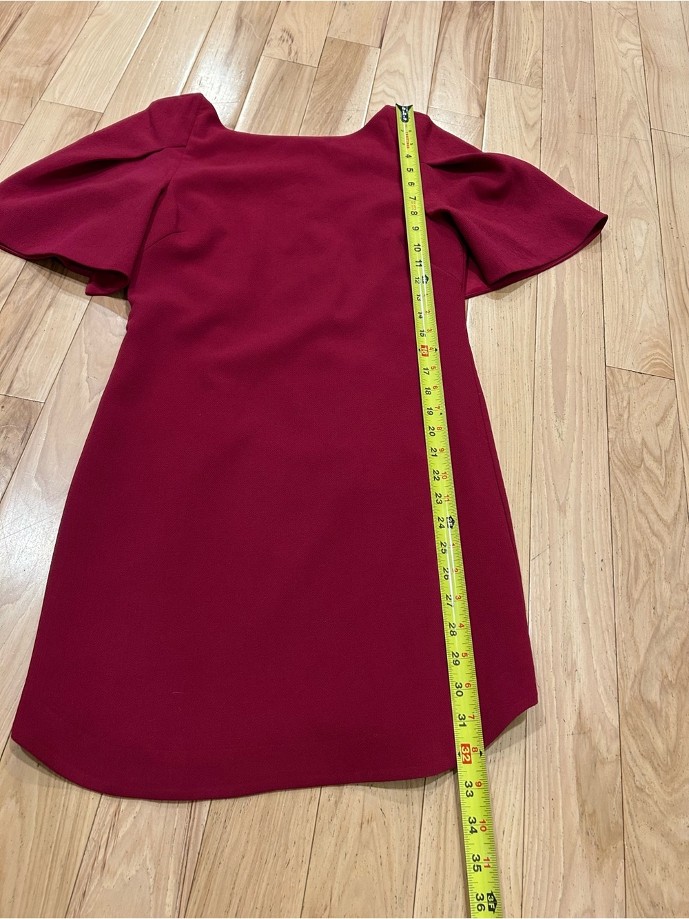 Trina Turk Bryce Shift Dress in Loganberry Pink w/ Flutter Sleeves Women Size 2 - Picture 5 of 6
